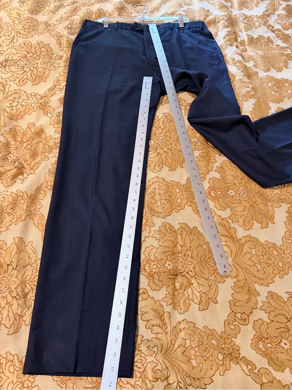 Georgie Armani Men's Classic Black Dress Pants, 100% Super Lana 180s, Sz 36 x 34 - Picture 15 of 16